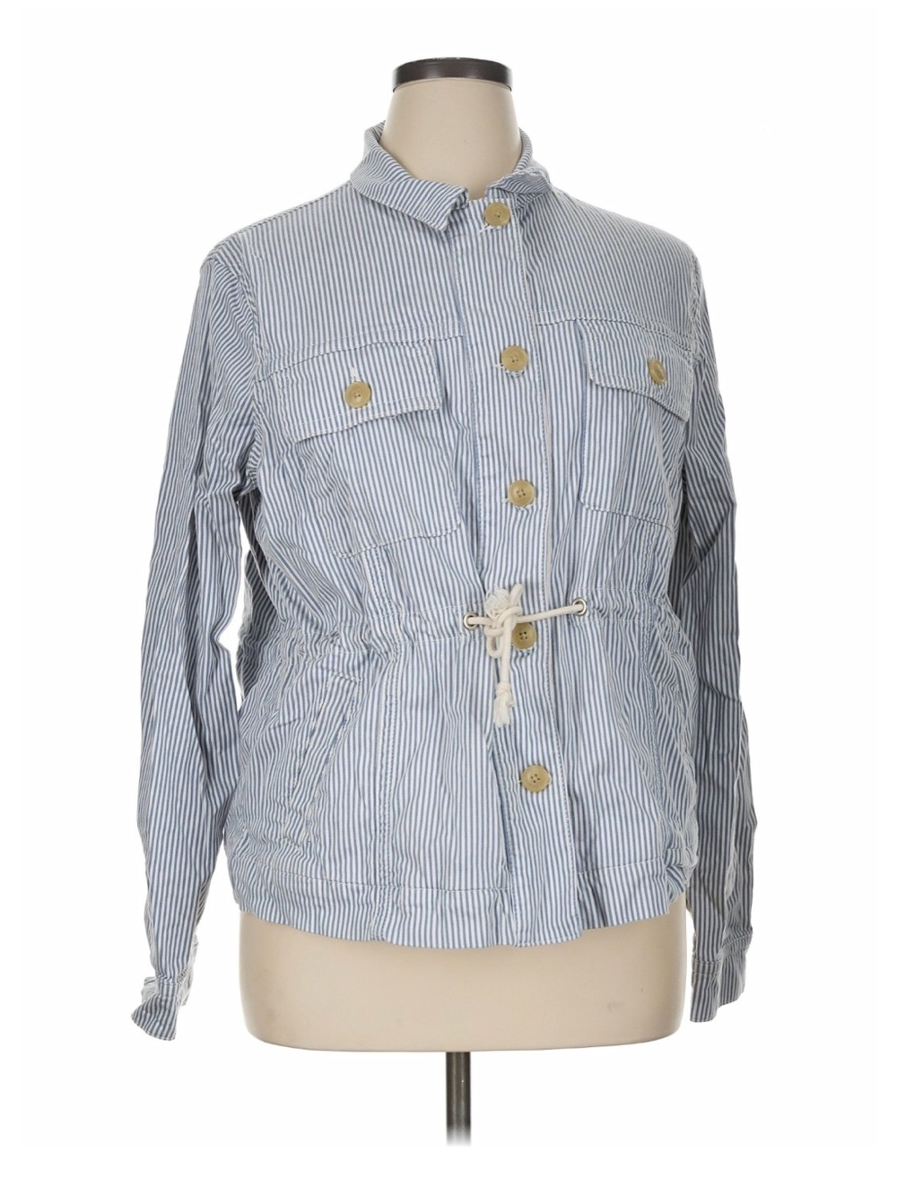Vineyard Vines Blue and White Striped Utility Jacket